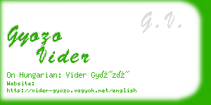 gyozo vider business card